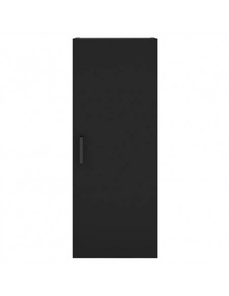 Credenza Nera 34,5x34x180 cm in Legno Multistrato