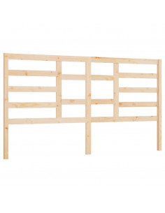 Testiera per Letto 206x4x104 cm in Legno Massello di Pino 2