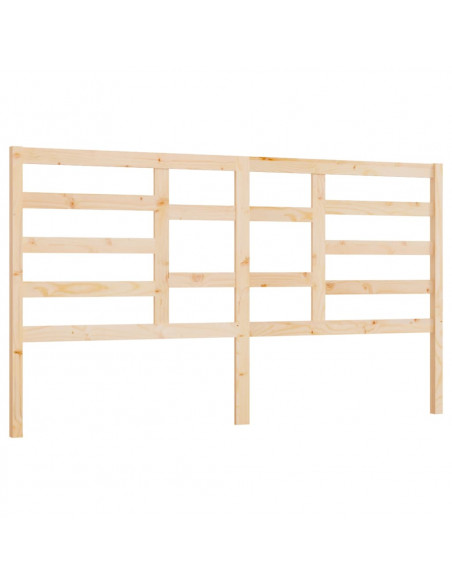 Testiera per Letto 206x4x104 cm in Legno Massello di Pino