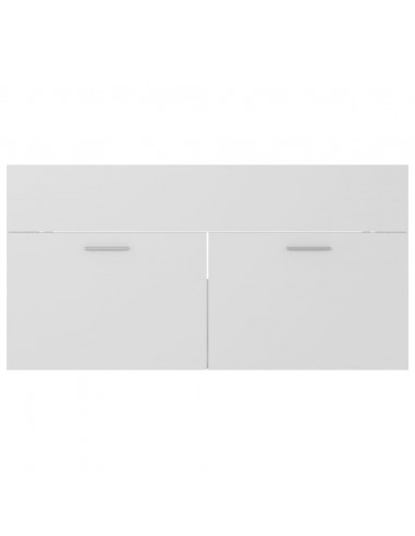 Mobile con Lavabo Integrato Bianco in Legno Multistrato