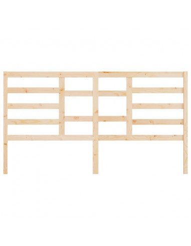 Testiera per Letto 206x4x104 cm in Legno Massello di Pino