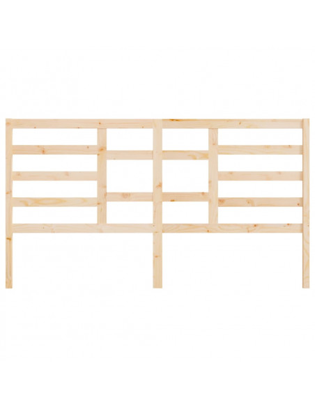 Testiera per Letto 206x4x104 cm in Legno Massello di Pino