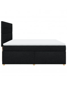 Giroletto a Molle con Materasso Nero 180x200 cm in Tessuto 2