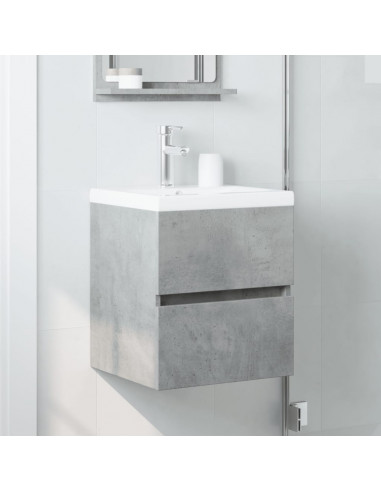 Mobile Lavabo Grigio Cemento 41x38,5x45 cm in Legno Multistrato