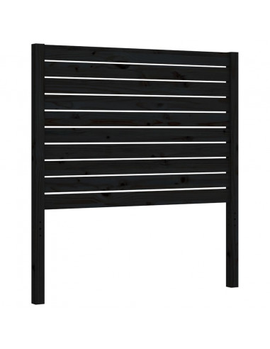 Giroletto con Testiera Nero Small Single in Legno Massello