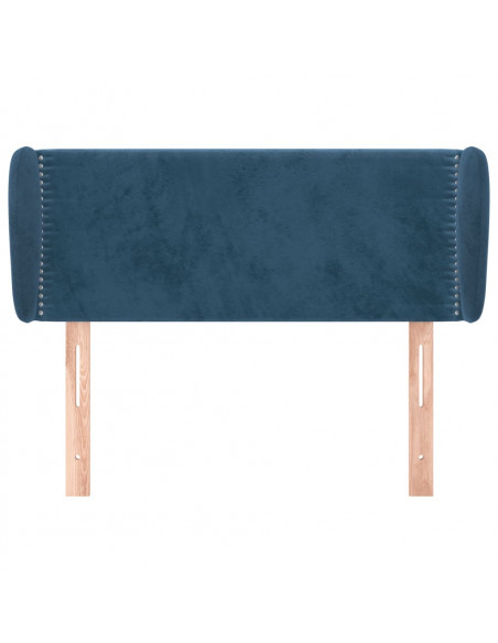 Testiera ad Orecchio Blu Scuro 93x23x78/88 cm in Velluto