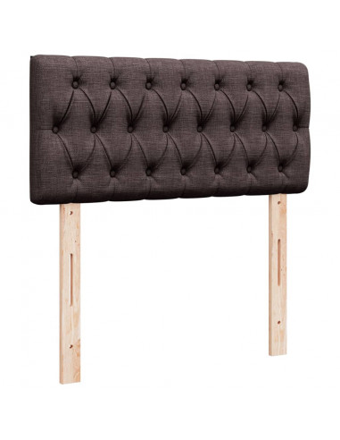 Giroletto a Molle con Materasso Marrone Scuro 90x190cm Tessuto