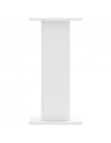 Supporti Altoparlanti 2 pz Bianchi 30x30x40cm Legno Multistrato