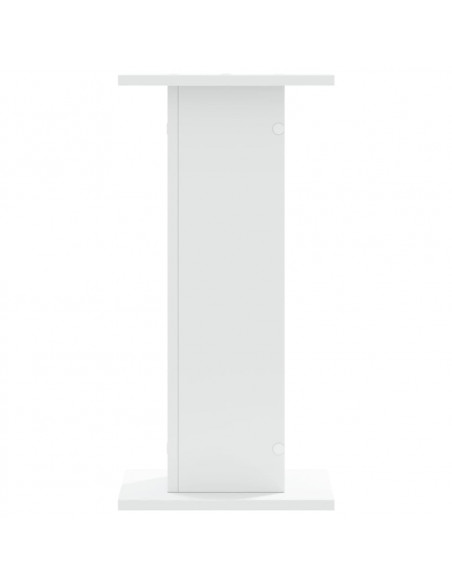 Supporti Altoparlanti 2 pz Bianchi 30x30x40cm Legno Multistrato