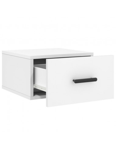 Comodini a Muro 2 pz Bianchi 35x35x20 cm