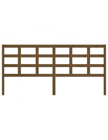 Testiera Letto Miele 205,5x4x100 cm in Legno Massello di Pino