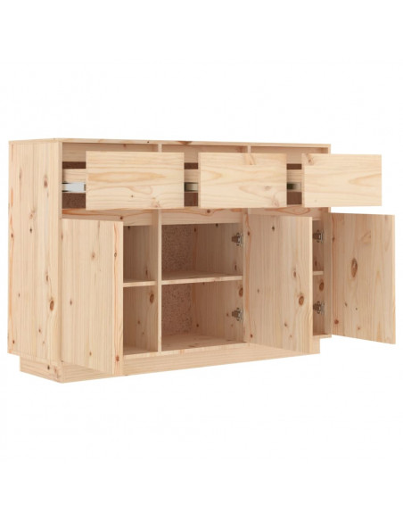 Credenza 110x34x75 cm in Legno Massello di Pino
