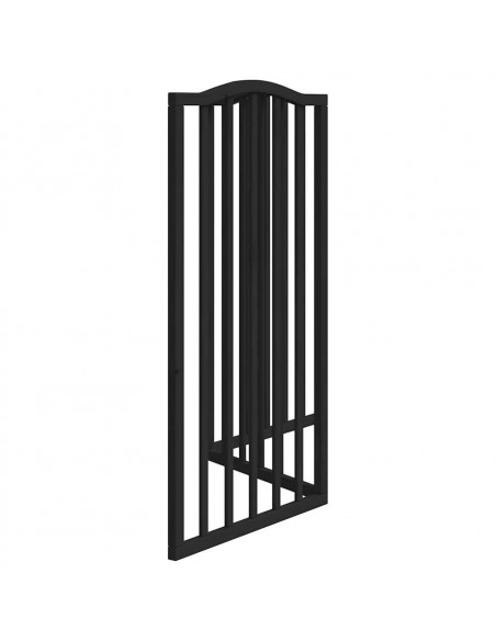 Cancello per Cani Pieghevole 3 Pannelli Nero 150cm Legno Pioppo