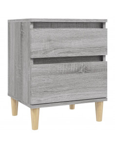 Comodino Grigio Sonoma 40x35x50 cm 2