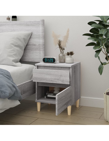 Comodino Grigio Sonoma 40x35x50 cm