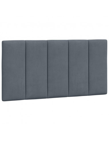 Letto con Materasso Grigio Scuro 100x200 cm in Velluto