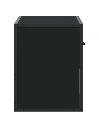 Mobile Porta TV Nero 60x31x39,5cm in Truciolato e Metallo
