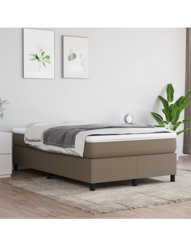 Giroletto a Molle con Materasso Tortora 120x190 cm in Tessuto