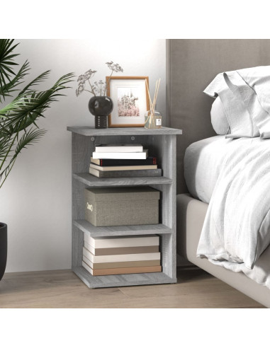Mobiletto Laterale Grigio Sonoma 35x35x55 cm Legno Multistrato
