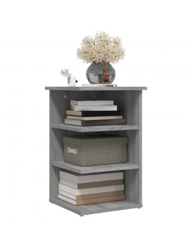 Mobiletto Laterale Grigio Sonoma 35x35x55 cm Legno Multistrato