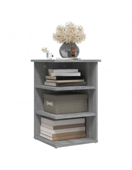 Mobiletto Laterale Grigio Sonoma 35x35x55 cm Legno Multistrato