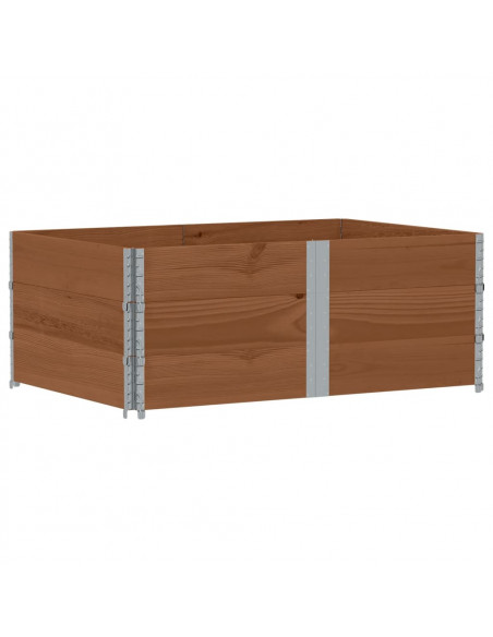 Paretali per Pallet 3pz Marroni 150x100cm Legno Massello Pino