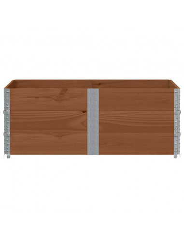 Paretali per Pallet 3pz Marroni 150x100cm Legno Massello Pino
