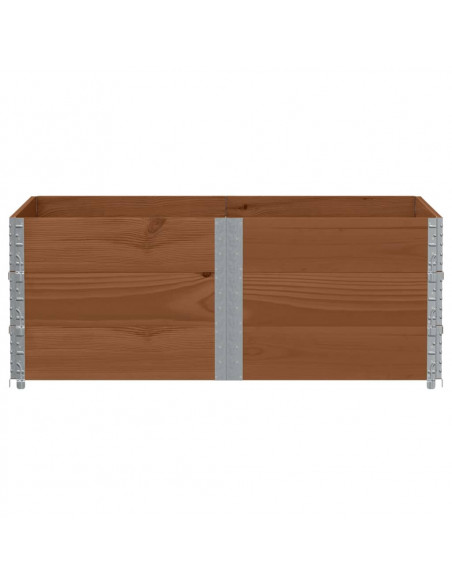 Paretali per Pallet 3pz Marroni 150x100cm Legno Massello Pino