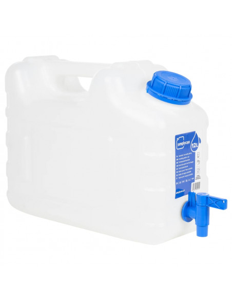 Contenitore Acqua con Rubinetto Trasparente 12 L in Plastica