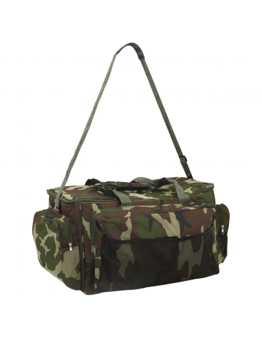 Borsa da Pesca Impermeabile Verde Mimetico in Tessuto Oxford