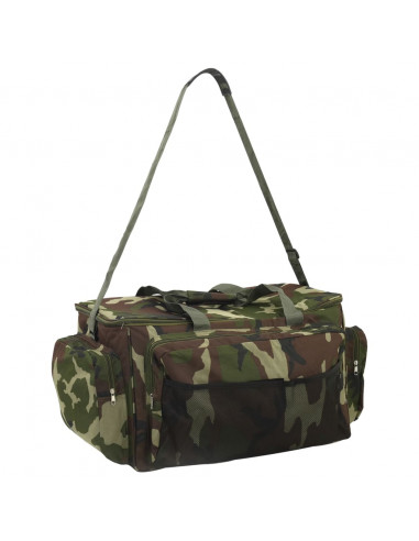 Borsa da Pesca Impermeabile Verde Mimetico in Tessuto Oxford