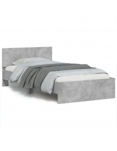 Giroletto Testiera Grigio Cemento 100x200 cm Legno Multistrato 2