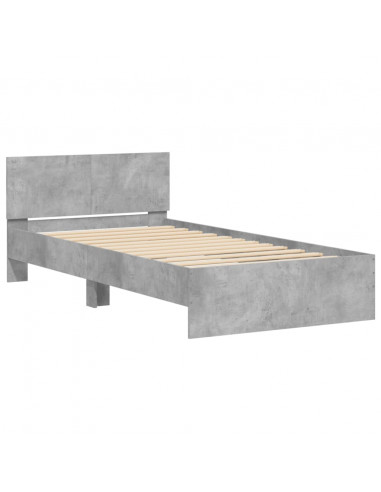 Giroletto Testiera Grigio Cemento 100x200 cm Legno Multistrato