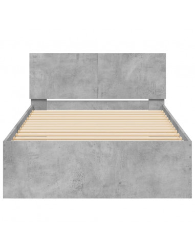 Giroletto Testiera Grigio Cemento 100x200 cm Legno Multistrato