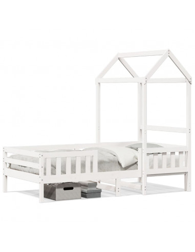 Giroletto con Tetto Bianco 100x200 cm in Legno Massello di Pino