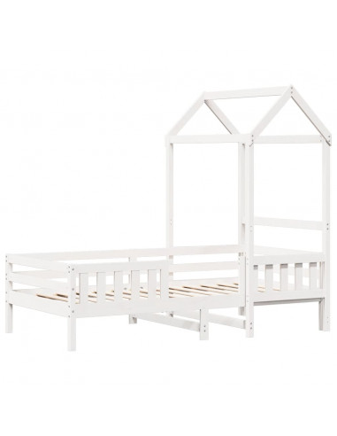 Giroletto con Tetto Bianco 100x200 cm in Legno Massello di Pino