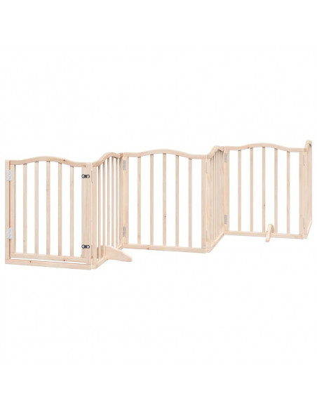 Cancello per Cani Porta Pieghevole 15 Pannelli 750 cm in Pioppo