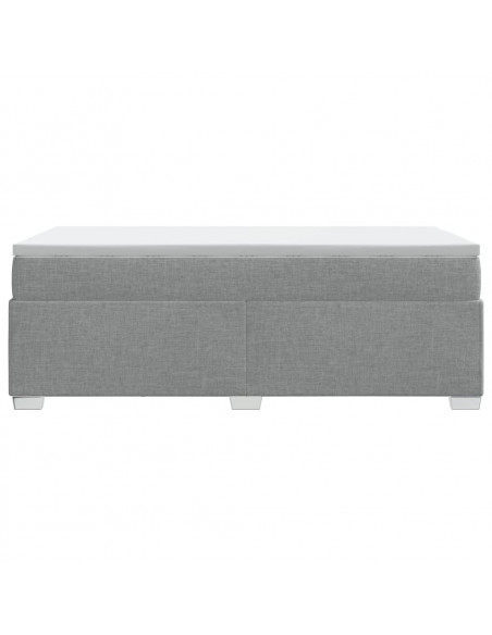 Giroletto a Molle con Materasso Grigio Chiaro 80x200 cm Tessuto