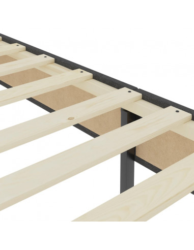 Letto a Molle Grigio Scuro in Tessuto 120x200 cm