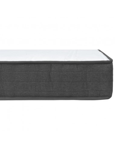Letto a Molle Grigio Scuro in Tessuto 200x200 cm