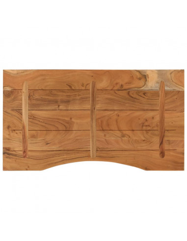 Piano Scrivania 90x50x2,5 cm Rettangolare Legno Massello Acacia