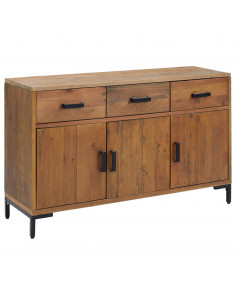 Credenza Marrone 110x35x70 cm in Legno Massello di Pino 2