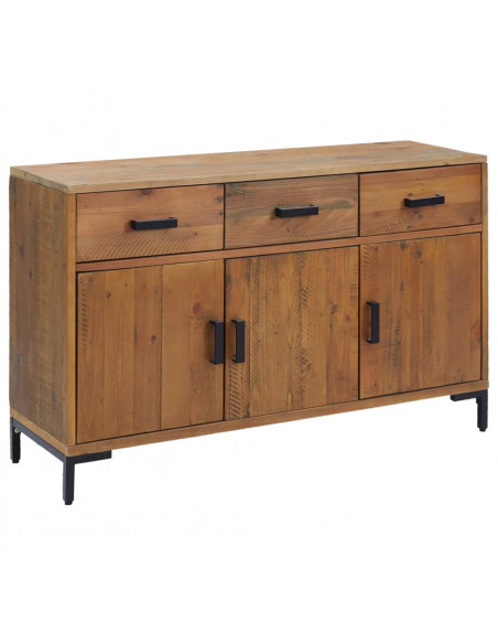 Credenza Marrone 110x35x70 cm in Legno Massello di Pino