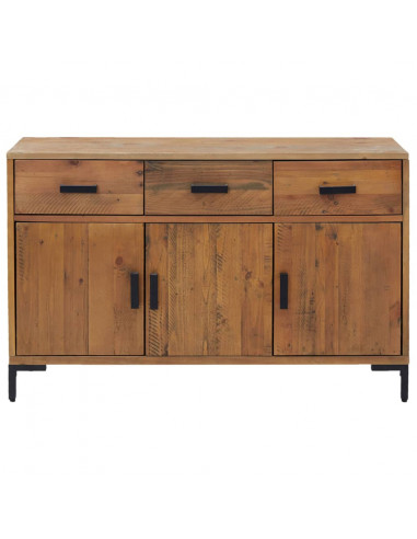 Credenza Marrone 110x35x70 cm in Legno Massello di Pino