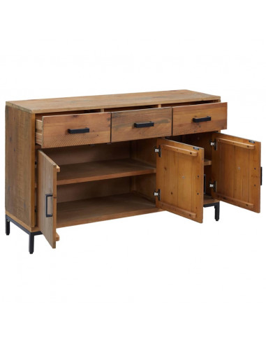 Credenza Marrone 110x35x70 cm in Legno Massello di Pino