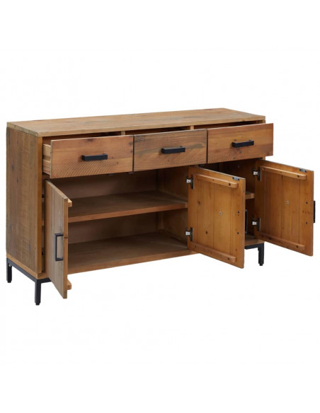 Credenza Marrone 110x35x70 cm in Legno Massello di Pino