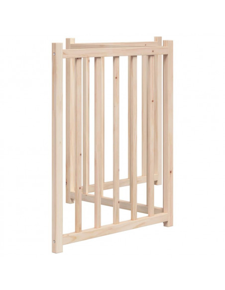 Cancello per Cani Pieghevole 3 Pannelli 150 cm Massello Abete