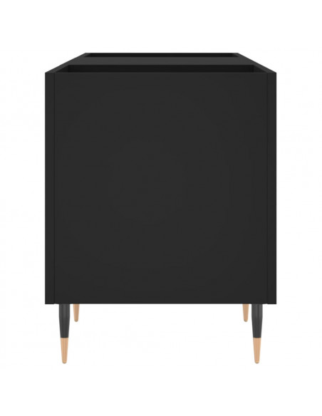 Mobile Porta Dischi Nero 121x38x48 cm in Legno Multistrato