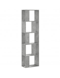 Libreria 5 Ripiani Grigio Cemento 45x23,5x162,5cm Multistrato 2