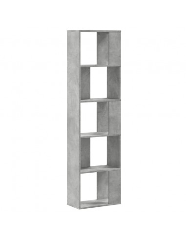 Libreria 5 Ripiani Grigio Cemento 45x23,5x162,5cm Multistrato